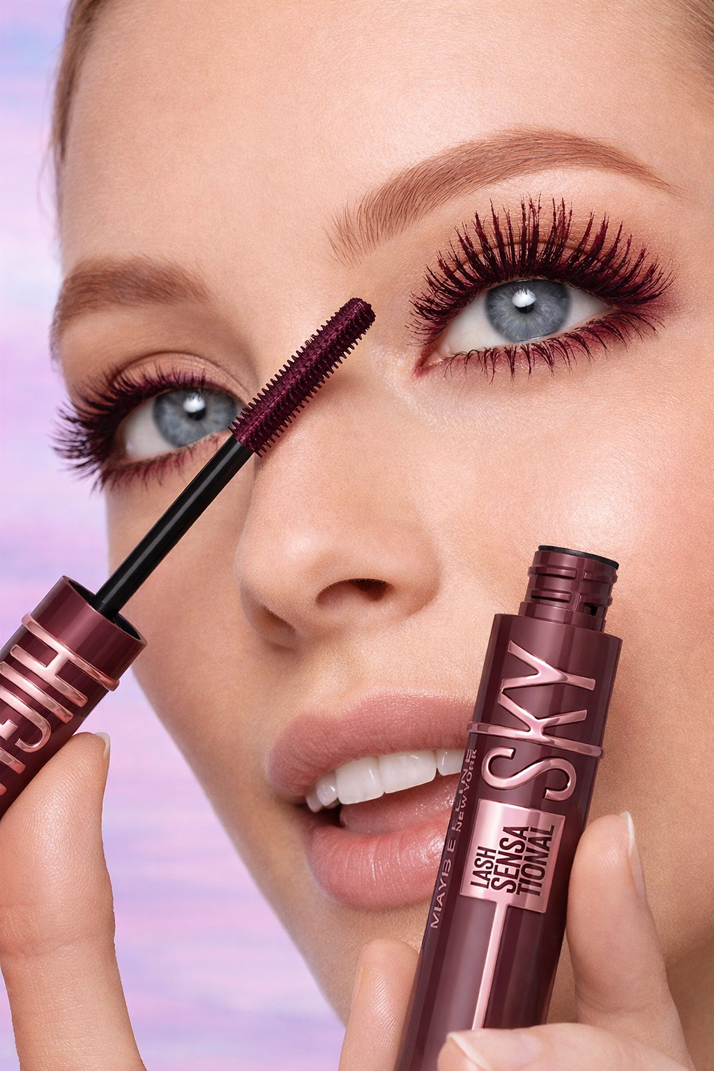 Maybelline New York, Sky High Lash Sensational Mascara, Limitless Length & Volume, Flex Tower Brush, Light-as-Air Feel, With Bamboo Extract, Blue Mist