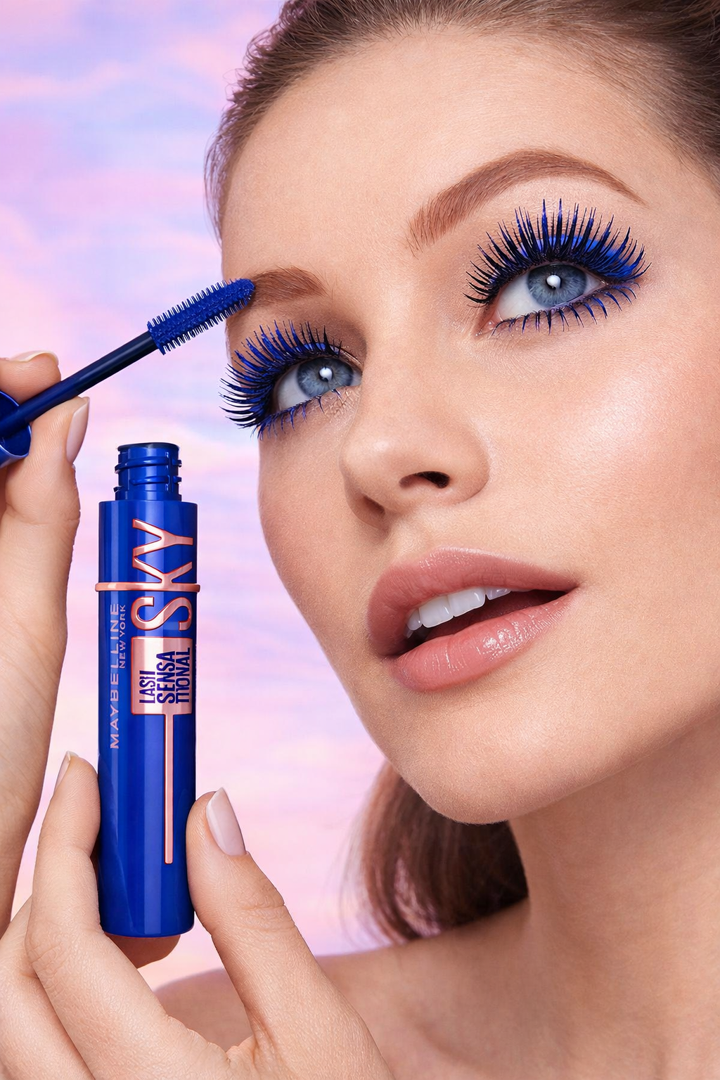 Maybelline New York, Sky High Lash Sensational Mascara, Limitless Length & Volume, Flex Tower Brush, Light-as-Air Feel, With Bamboo Extract, Blue Mist