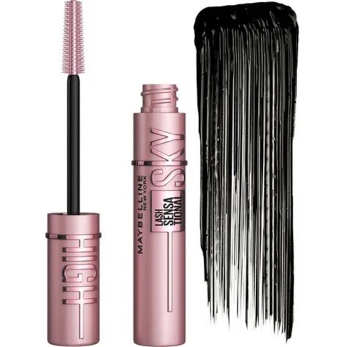 Maybelline New York, Sky High Lash Sensational Mascara, Limitless Length & Volume, Flex Tower Brush, Light-as-Air Feel, With Bamboo Extract, Blue Mist
